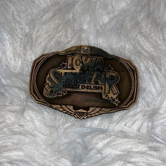 Vintage Other - Iowa state fair belt buckle vintage 1984 Western cowboy cowgirl rodeo ranch